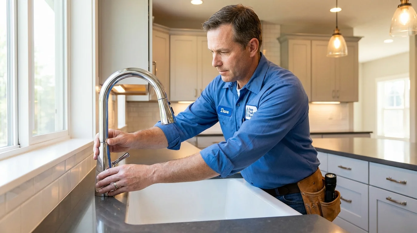 Kitchen faucet installation by Johns Plumbing LLC in Alvord