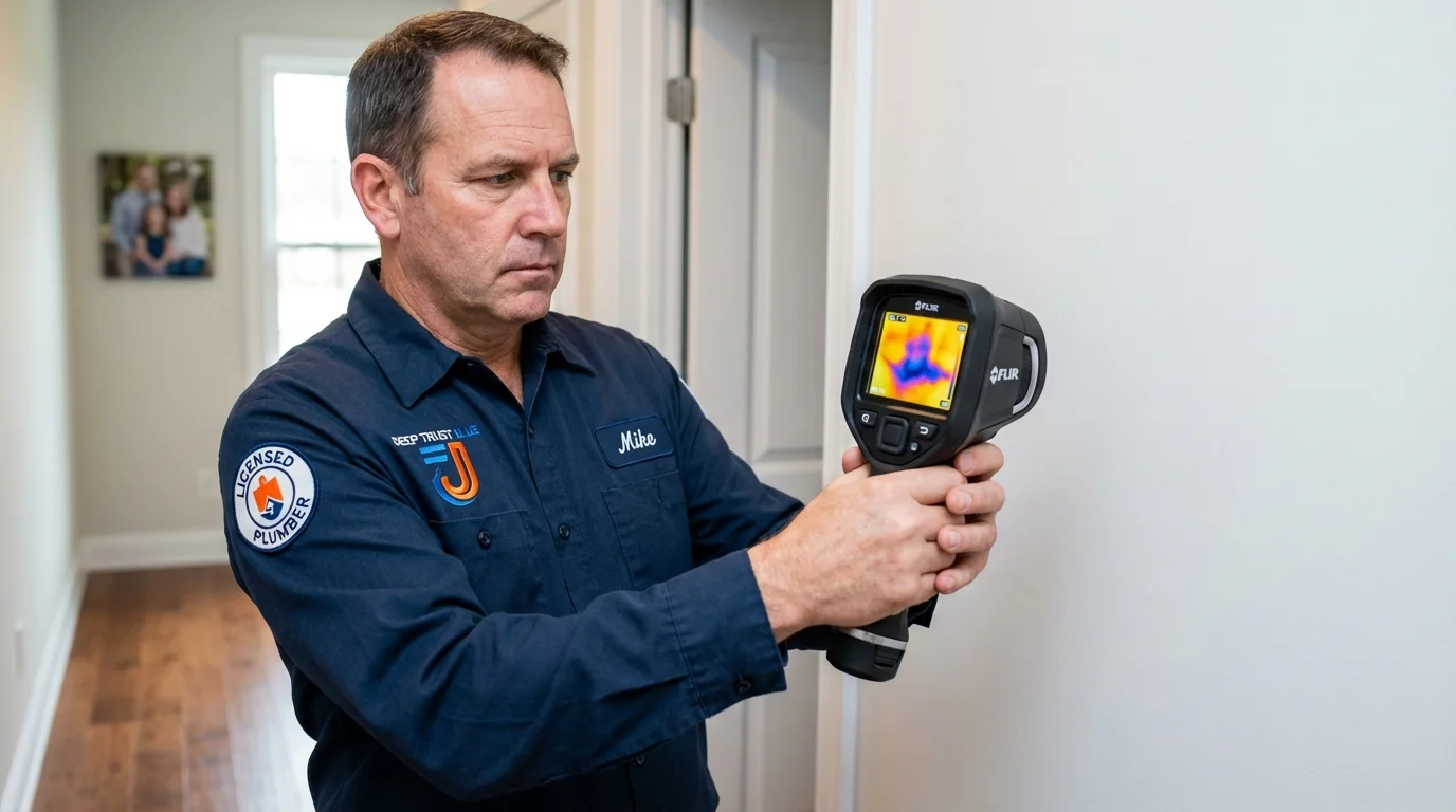 Thermal imaging leak detection by Johns Plumbing LLC in Alvord
